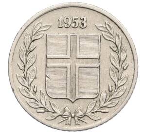 10 эйре 1953 года Исландия — Фото №1