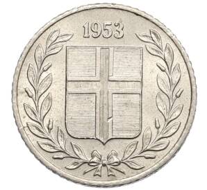 10 эйре 1953 года Исландия — Фото №1