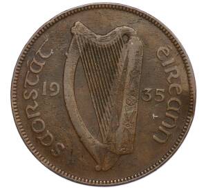 1 пенни 1935 года Ирландия — Фото №2
