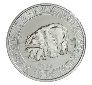 8 долларов 2015 года Канада — Полярный медведь