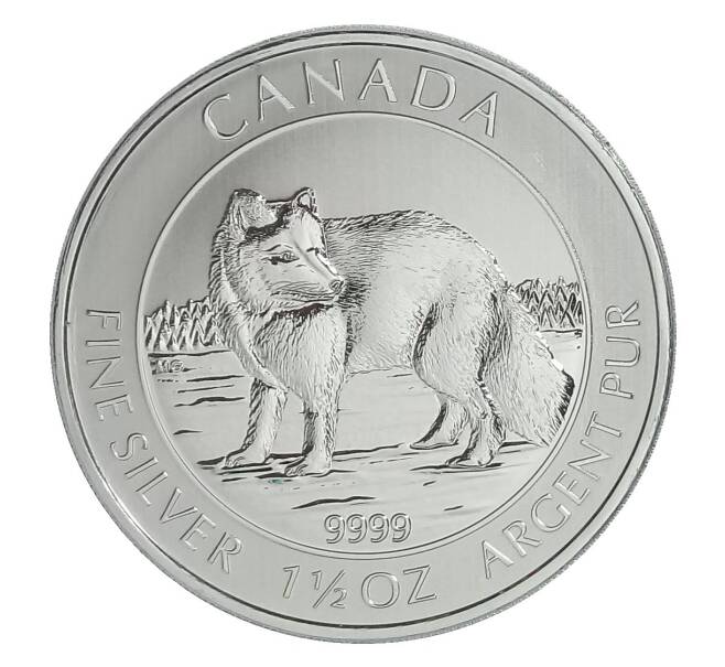 Монета 8 долларов 2014 года Канада — Песец (Артикул M2-30213)