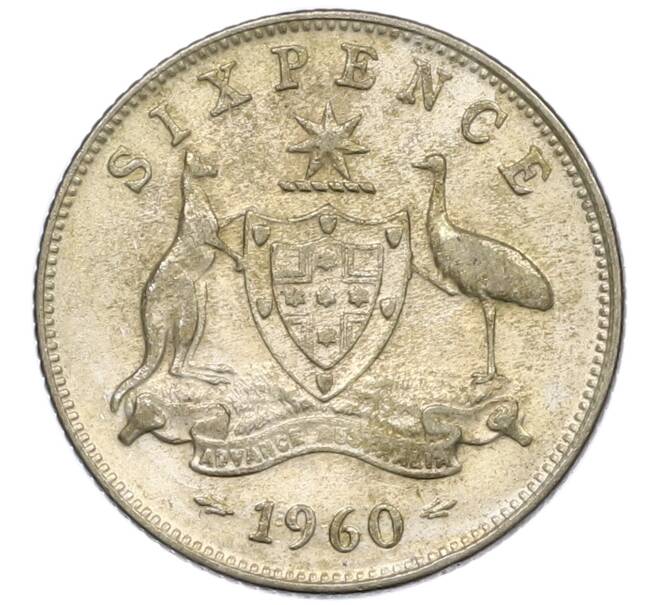 Монета 6 пенсов 1960 года Австралия (Артикул: M2-78791) — Фото №1