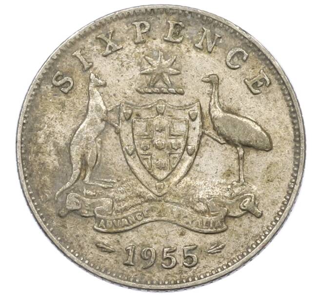 Монета 6 пенсов 1955 года Австралия (Артикул: M2-78795) — Фото №1