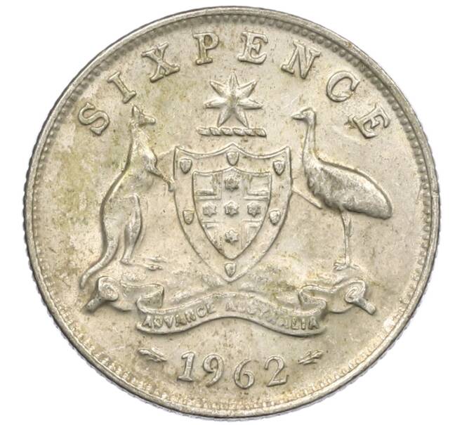 Монета 6 пенсов 1962 года Австралия (Артикул: M2-78796) — Фото №1
