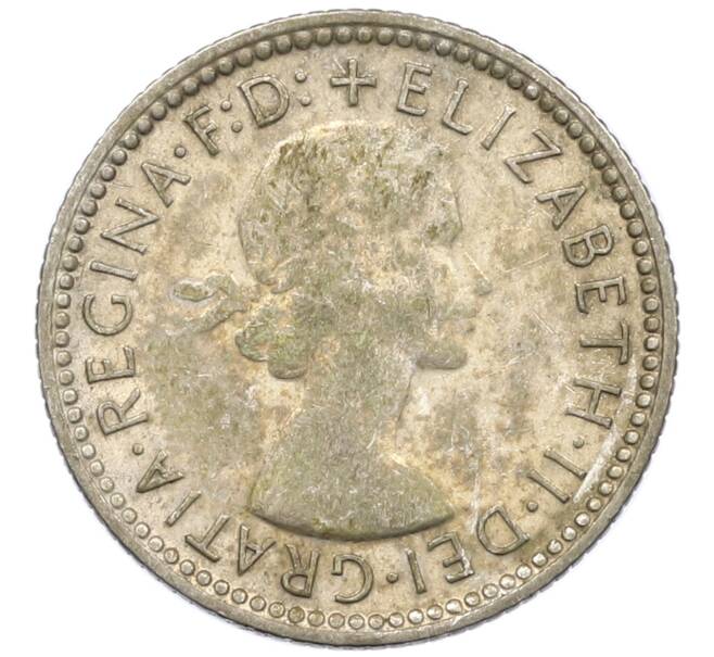 Монета 6 пенсов 1958 года Австралия (Артикул: M2-78802) — Фото №2