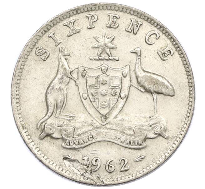 Монета 6 пенсов 1962 года Австралия (Артикул: M2-78806) — Фото №1