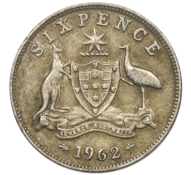 Монета 6 пенсов 1962 года Австралия (Артикул: M2-78809) — Фото №1