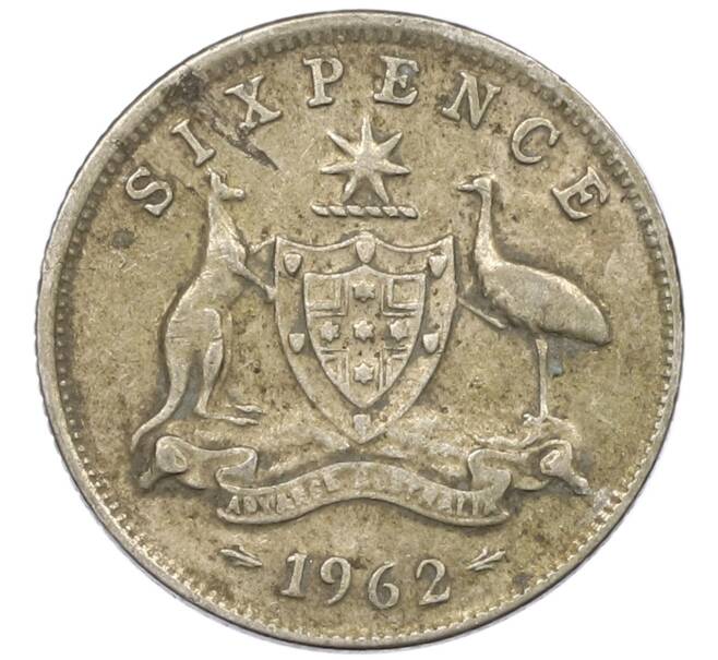 Монета 6 пенсов 1962 года Австралия (Артикул: M2-78814) — Фото №1