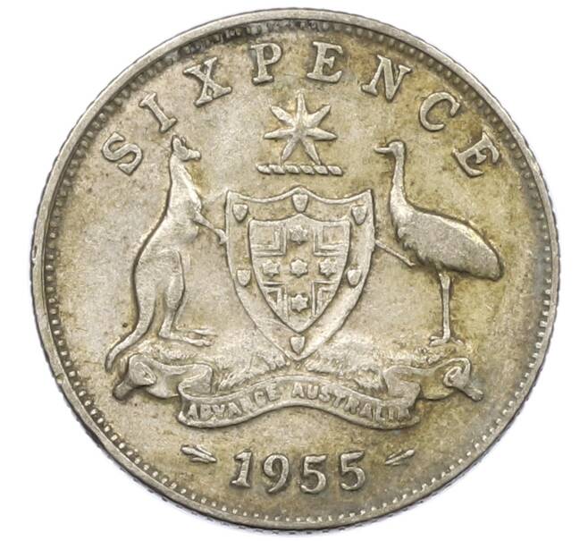 Монета 6 пенсов 1955 года Австралия (Артикул: M2-78818) — Фото №1