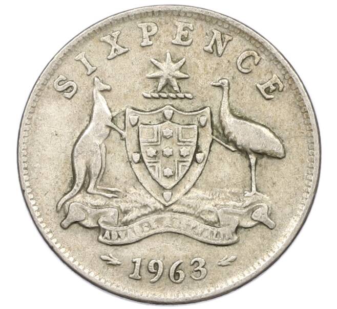Монета 6 пенсов 1963 года Австралия (Артикул: M2-78819) — Фото №1