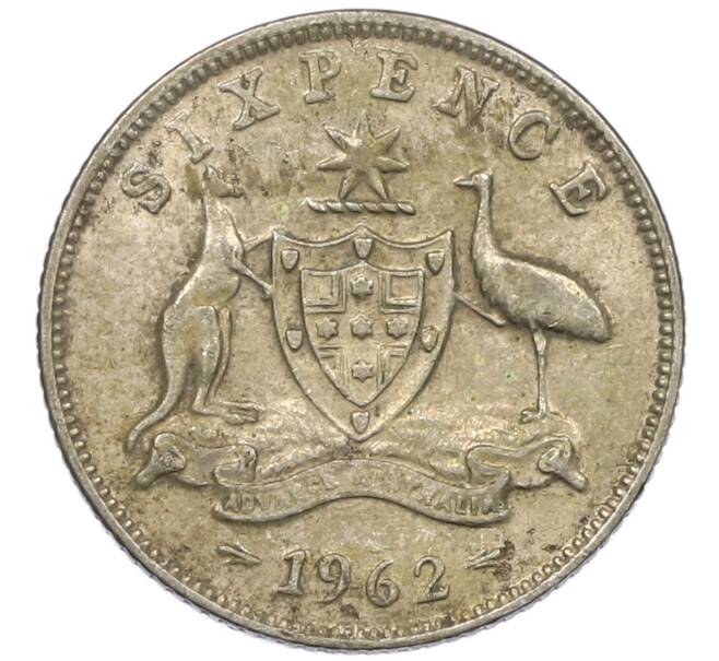 Монета 6 пенсов 1962 года Австралия (Артикул: M2-78825) — Фото №1