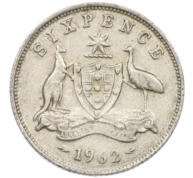 Монета 6 пенсов 1962 года Австралия (Артикул: M2-78829) — Фото №1