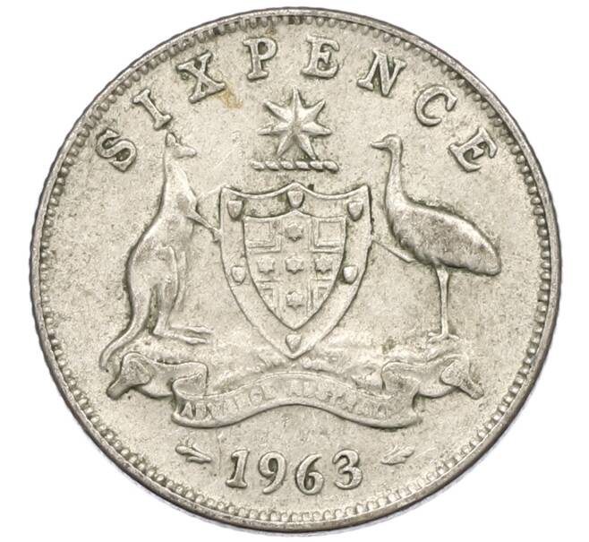 Монета 6 пенсов 1963 года Австралия (Артикул: M2-78836) — Фото №1