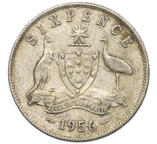 Монета 6 пенсов 1956 года Австралия (Артикул: M2-78837) — Фото №1