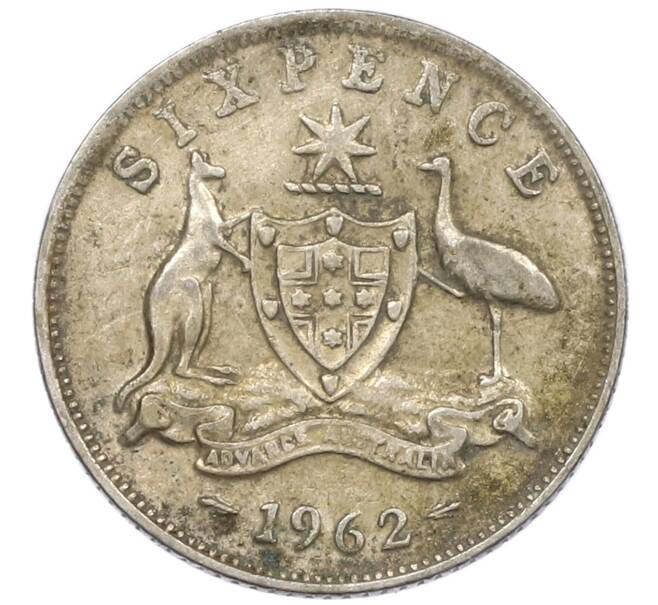 Монета 6 пенсов 1962 года Австралия (Артикул: M2-78839) — Фото №1