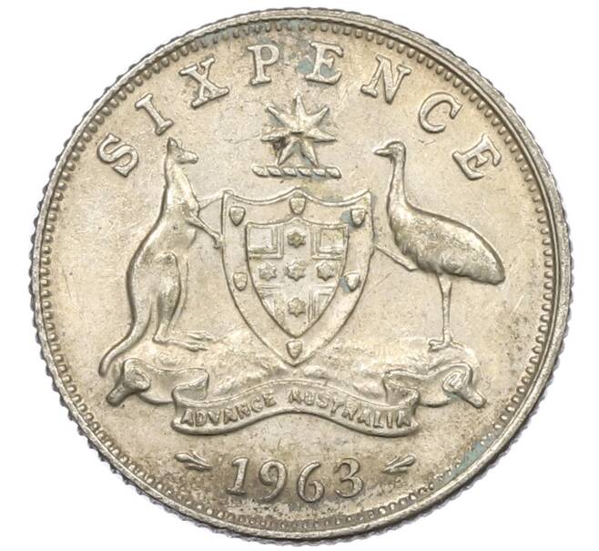 Монета 6 пенсов 1963 года Австралия (Артикул: M2-78841) — Фото №1