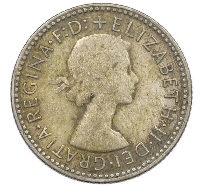 Монета 6 пенсов 1955 года Австралия (Артикул: M2-78843) — Фото №2