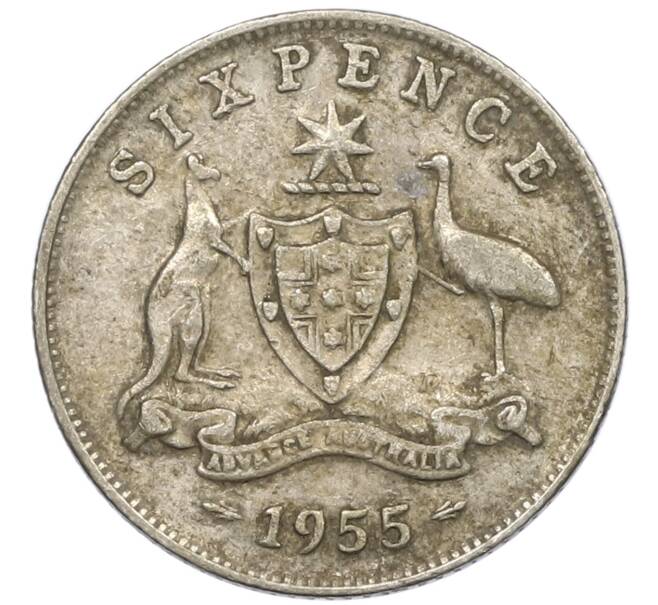 Монета 6 пенсов 1955 года Австралия (Артикул: M2-78845) — Фото №1