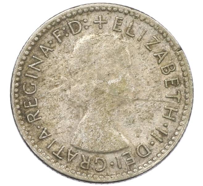 Монета 6 пенсов 1955 года Австралия (Артикул: M2-78845) — Фото №2