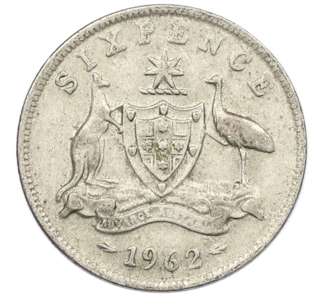 Монета 6 пенсов 1962 года Австралия (Артикул: M2-78850) — Фото №1