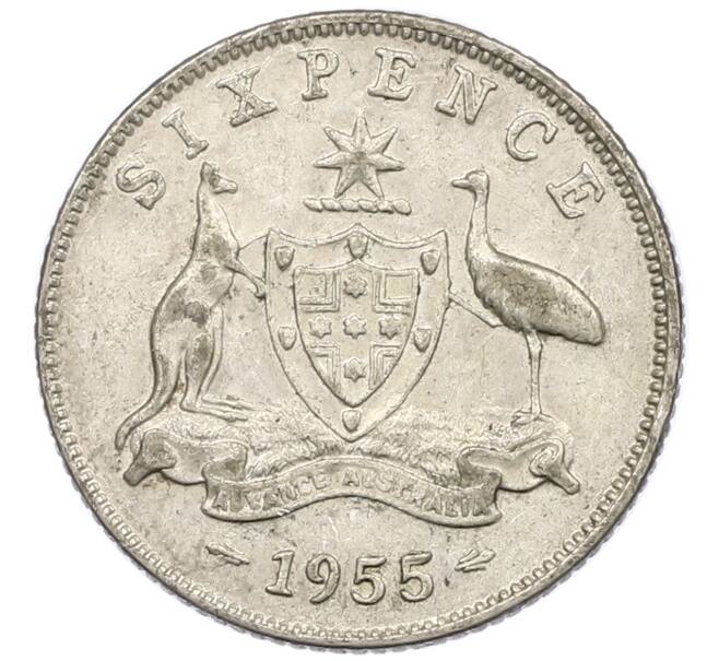 Монета 6 пенсов 1955 года Австралия (Артикул: M2-78851) — Фото №1