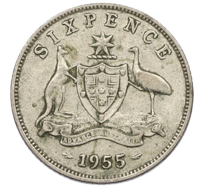 Монета 6 пенсов 1955 года Австралия (Артикул: M2-78854) — Фото №1