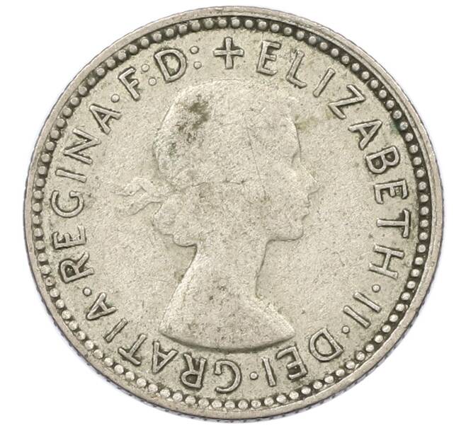 Монета 6 пенсов 1955 года Австралия (Артикул: M2-78854) — Фото №2