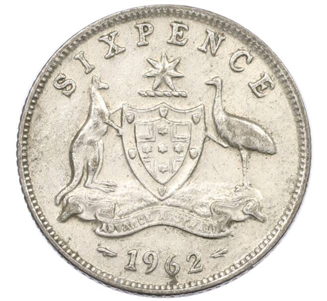 Монета 6 пенсов 1962 года Австралия (Артикул: M2-78856) — Фото №1