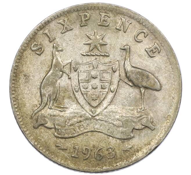 Монета 6 пенсов 1963 года Австралия (Артикул: M2-78857) — Фото №1