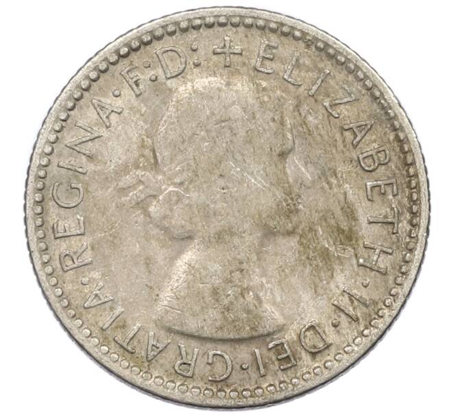 Монета 6 пенсов 1956 года Австралия (Артикул: M2-78858) — Фото №2