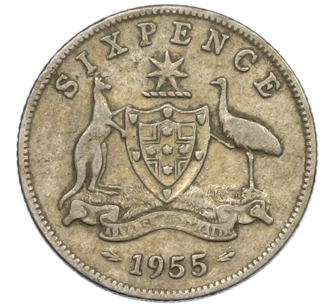 Монета 6 пенсов 1955 года Австралия (Артикул: M2-78862) — Фото №1