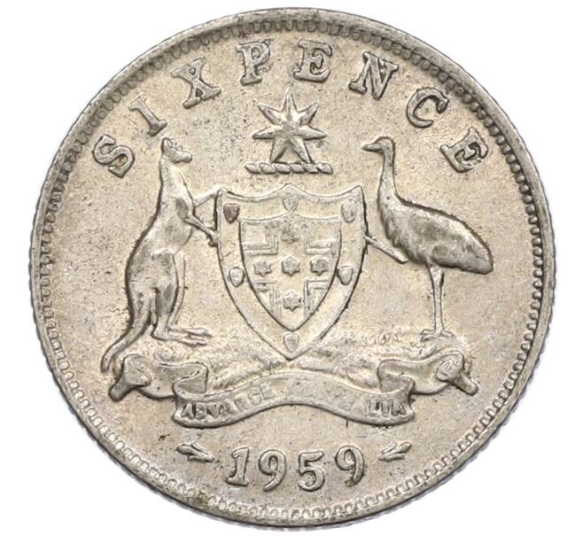Монета 6 пенсов 1959 года Австралия (Артикул: M2-78864) — Фото №1