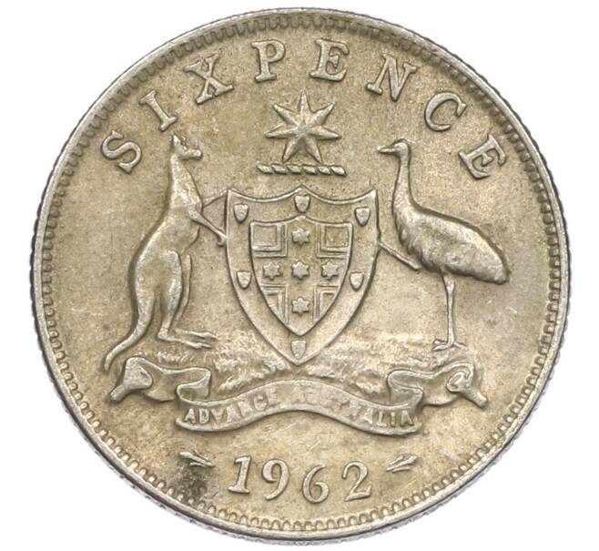 Монета 6 пенсов 1962 года Австралия (Артикул: M2-78867) — Фото №1