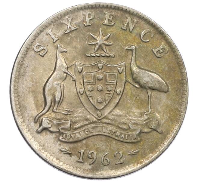 Монета 6 пенсов 1962 года Австралия (Артикул: M2-78868) — Фото №1