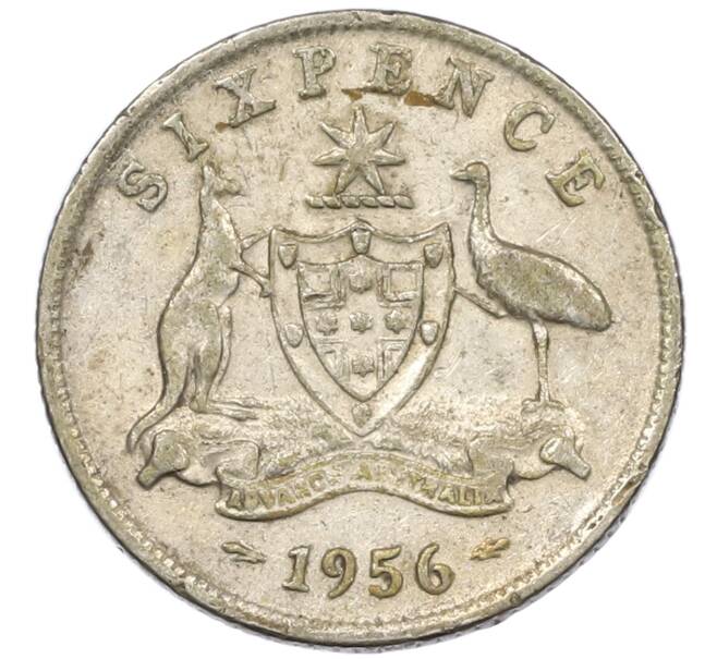 Монета 6 пенсов 1956 года Австралия (Артикул: M2-78872) — Фото №1