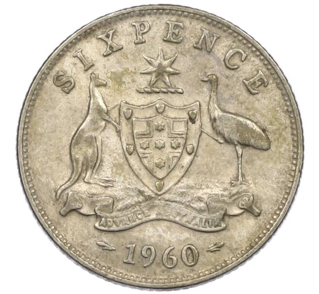 Монета 6 пенсов 1960 года Австралия (Артикул: M2-78878) — Фото №1