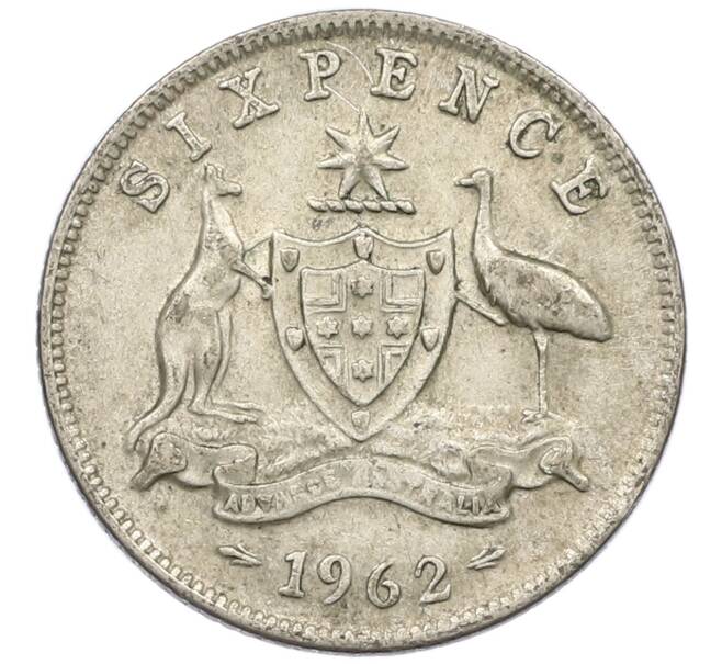 Монета 6 пенсов 1962 года Австралия (Артикул: M2-78879) — Фото №1