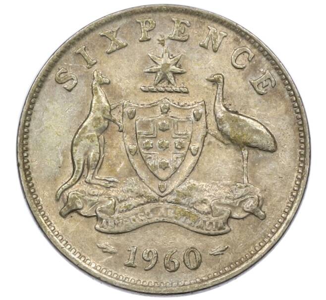 Монета 6 пенсов 1960 года Австралия (Артикул: M2-78883) — Фото №1