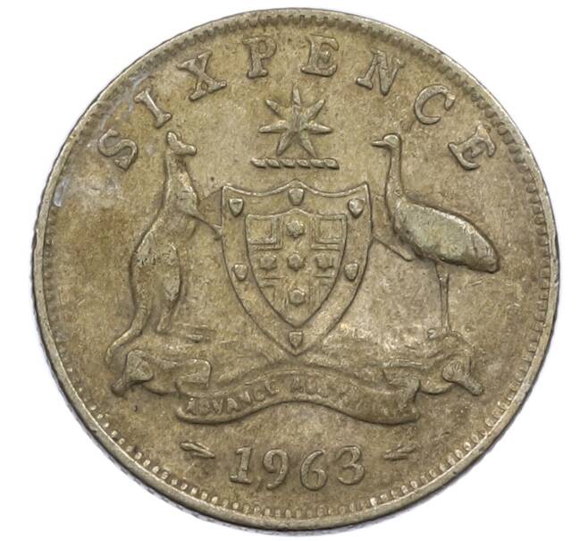 Монета 6 пенсов 1963 года Австралия (Артикул: M2-78884) — Фото №1