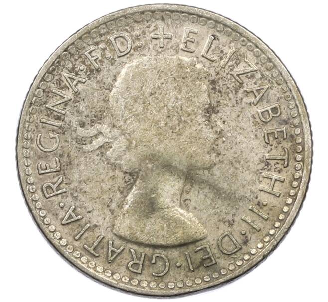 Монета 6 пенсов 1958 года Австралия (Артикул: M2-78892) — Фото №2