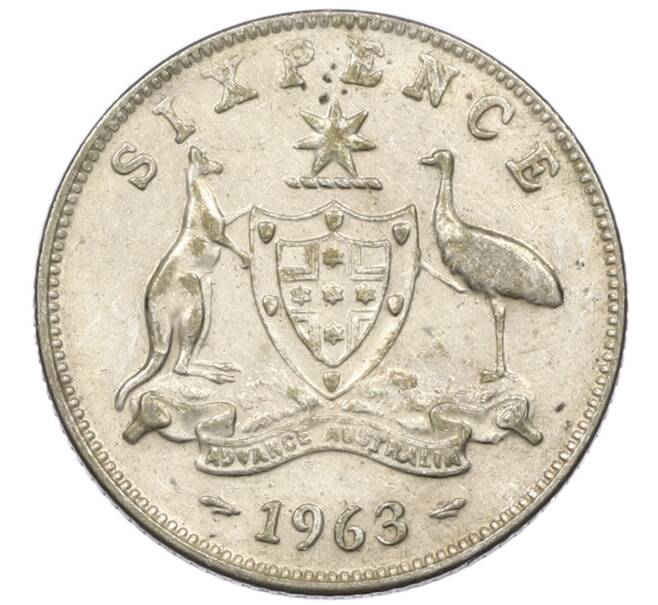 Монета 6 пенсов 1963 года Австралия (Артикул: M2-78897) — Фото №1