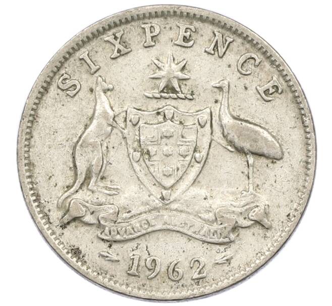 Монета 6 пенсов 1962 года Австралия (Артикул: M2-78901) — Фото №1