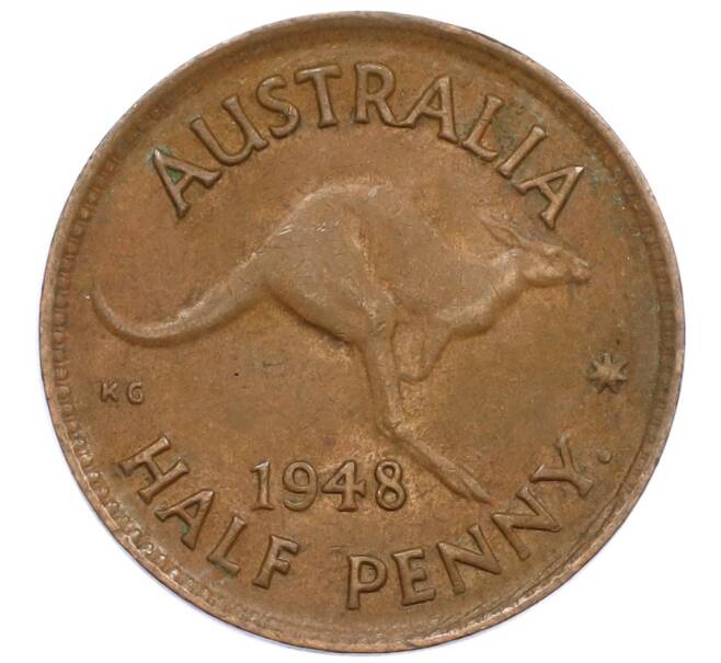Монета 1/2 пенни 1948 года Австралия (Артикул: M2-79096) — Фото №1