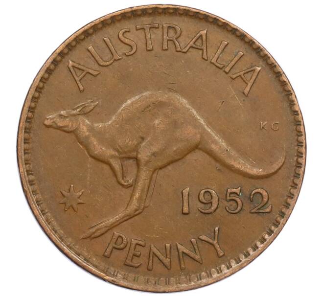 Монета 1 пенни 1952 года Австралия (Артикул: M2-79155) — Фото №1