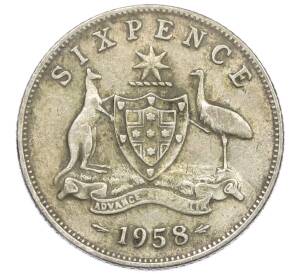 6 пенсов 1958 года Австралия
