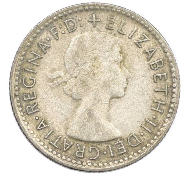 Монета 6 пенсов 1957 года Австралия (Артикул: M2-79231) — Фото №2