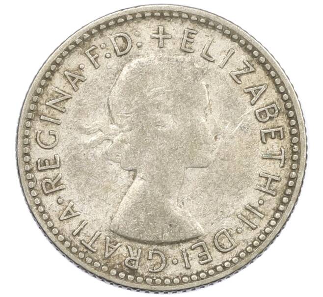 Монета 6 пенсов 1955 года Австралия (Артикул: M2-79233) — Фото №2