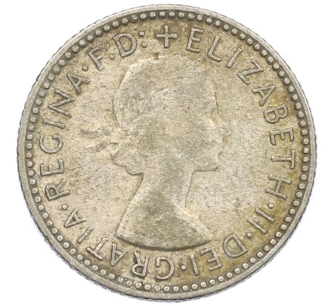 Монета 6 пенсов 1955 года Австралия (Артикул: M2-79234) — Фото №2