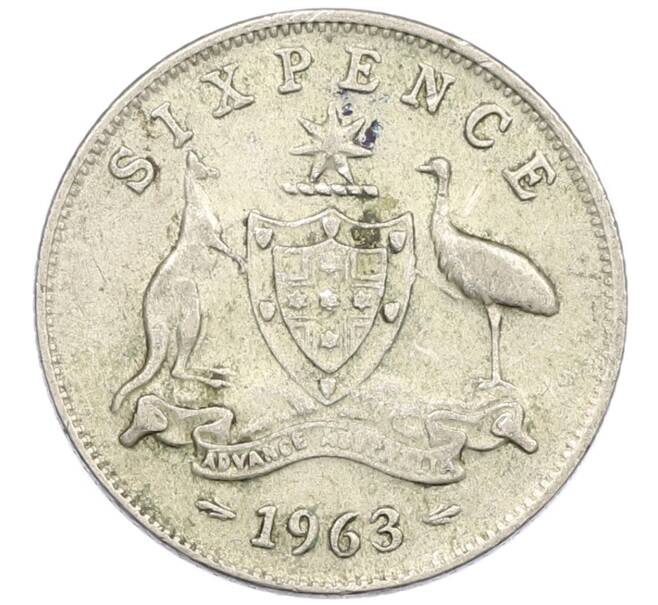Монета 6 пенсов 1963 года Австралия (Артикул: M2-79240) — Фото №1