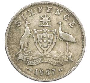 6 пенсов 1957 года Австралия